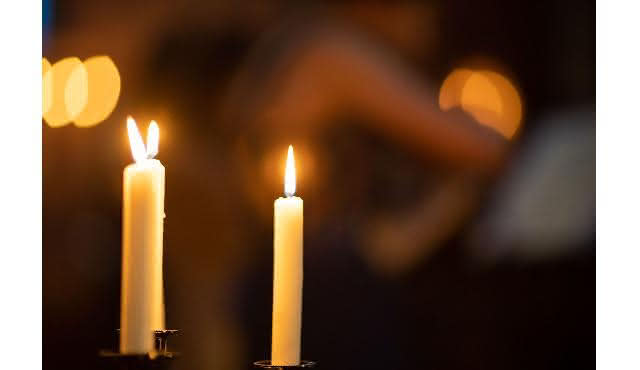 Classical harp by candlelight