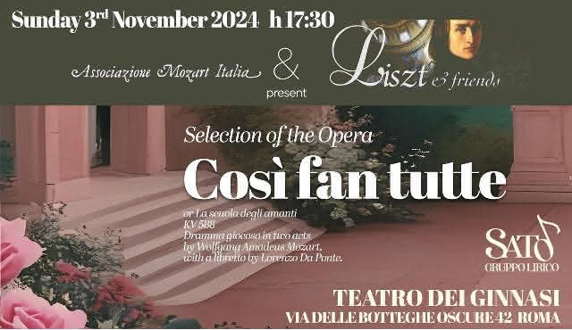 Cosi Fan Tutte (ópera bufa) de Mozart